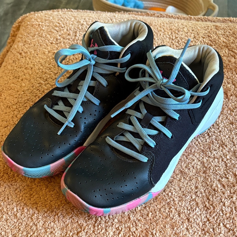 Under Armour Black Shoes with Colorful Soles